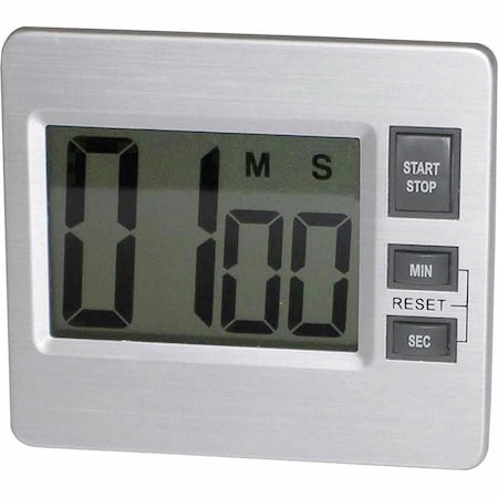 Tatco Desktop Digital Timer, Silver/Black 52410
