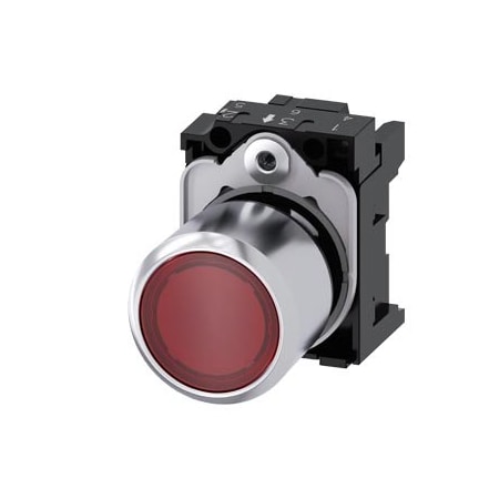 Siemens Pushbutton, compact, with extended stroke 12 mm, 22 mm, round 3SU1251-0EB20-0AA0-ZY19