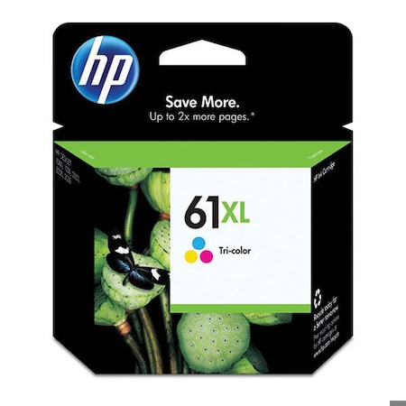 Hp 61XL High Yield Tri-Color Original Ink Cartridge, 300 Yield CH564WN