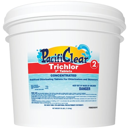 Pacificlear 3'' 25 Lb. Trichlor Chlorine Tablet F008025025PC