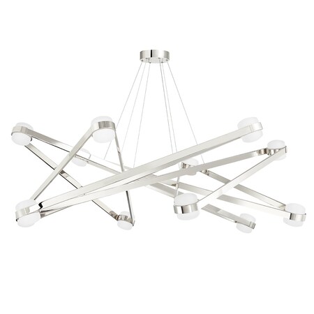 Hudson Valley Lighting Orbit 12 Light Chandelier 56.125 In. Polished Nickel 2756-PN