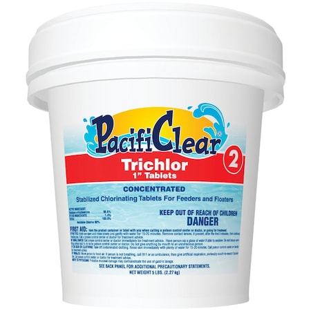 Pacificlear 1'' 5 Lb. Trichlor Chlorine Tablet F001005040PC