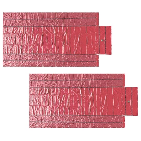 Mytee Products Airbag Parachute Fabric Red Ultra Light Lumber Tarp 16 ft x 27 ft (4 ft Drop) - 14 Oz, 2PK LT4FT-AB-REDx2