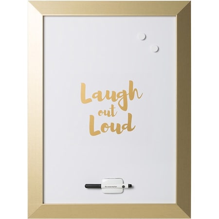 Mastervision Magnetic Dry-Erase, "Lol" Quote, Gold Metallic Frame, 18" X 24" MM04444612