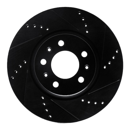 Dynamic Friction Co DFC Brake Rotor - Drilled and Slotted - Black 633-53005R
