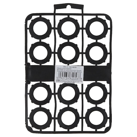 Landscapers Select Hose Washer, 5/8 in ID, 31/32 in OD, 3.1 mm Thick, PVC, Black GM2073L