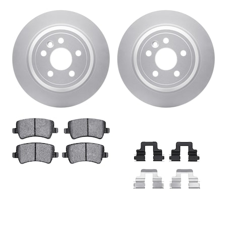 Dynamic Friction Co DFC GEOSPEC Coated Rotors with 5000 Brake Pads - Ceramic and Hardware 4512-11063