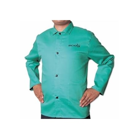 Best Welds Flame Retardant (FR) Cotton Sateen Jacket, Medium, Visual Green 902-CA-1200-M