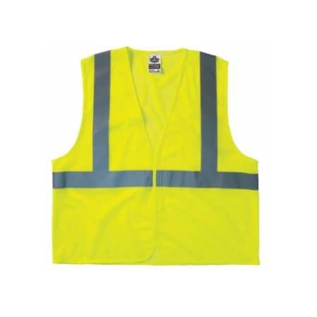Ergodyne GloWear Safety Vest, 8205HL, Mesh, Class 2, Type R, 2 in Reflective Tape, Hook and Loop, 6PK 150-20967