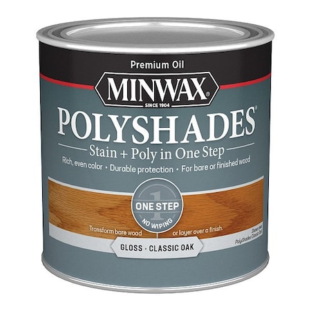 Minwax Wood Stain, 0.5 pt, Classic Oak 214704444