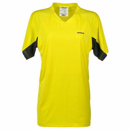 J. J. Keller & Associates Cooling High Visibility Short Sleeve T-Shirt for Women, Moisture Wicking, Side Vents, Medium 73952