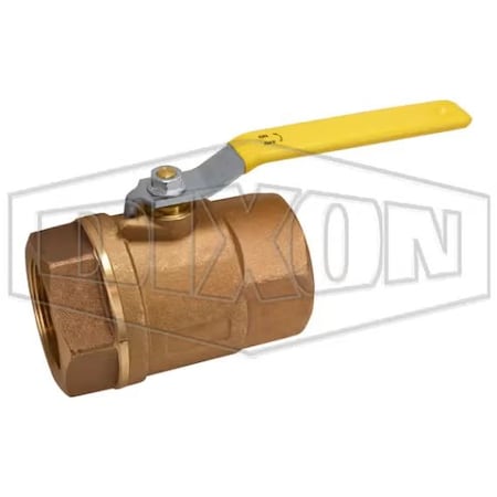 Dixon Ball Valve, 2-1/2 in Nominal, FNPT End Style, Bronze Body, Standard Port, Glass Filled RPTFE Softgoo BBV250