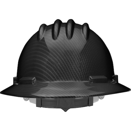 Ironwear High Density Polyethylene Full Brim Hard Hat Gloss Black Graphite 3970-BL-CFSP
