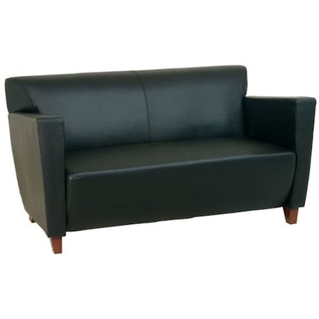 Office Star Loveseat, 33-1/2" x 30-3/4", Upholstery Color: Black SL8472