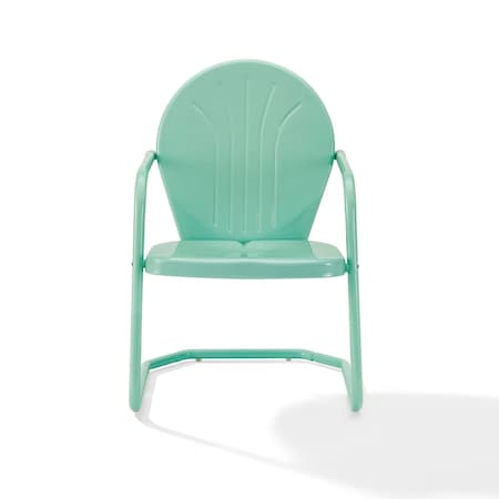 Crosley Griffith Outdoor Chair, Retro Metal Patio Chairs for Dining, Porch, Deck, Balcony CO1001A-AQ
