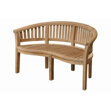 Anderson Teak Curve 3 Seater Bench Extra Thick Wood BH-005CT