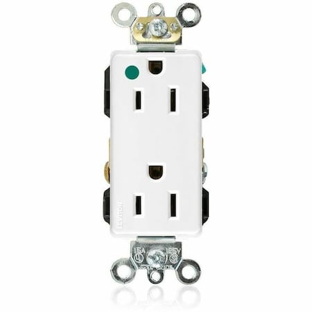 Leviton PlugsandReceptacles, 15A, 125VAC, Wht, Nylon 16262-HGW