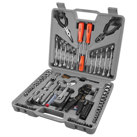 Performance Tool 119 pc. Tool Set, Ratchet, Sockets, Wrenches, Screwdrivers, Case W1193