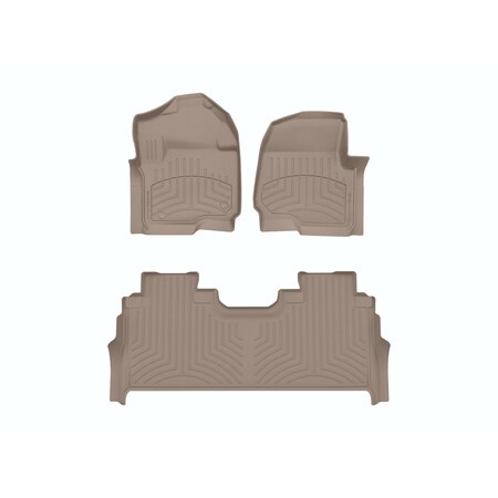 Weathertech Tan, Front and Rear FloorLiner HP 451012-1-6IM