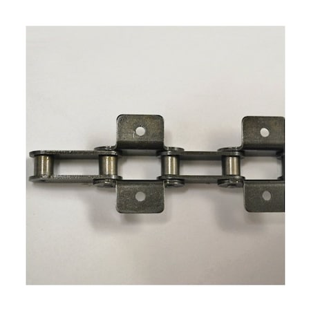 Tsubaki Double Pitch Standard Attachment chain, 10 ft OAL, 1/2 P, 0.312 Dia x 0.312 in W Roller 40K14LRB