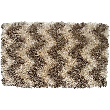 Manmade Shaggy Raggy Ntrl Chevron Rug MA948507