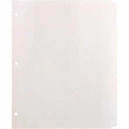 Business Source Reinforced Hole Punched Indexes, White, 36PK BSN36683