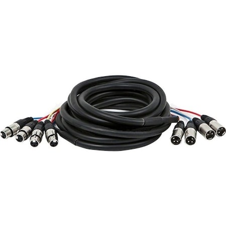 Monoprice 20ft 4-Channel XLR Male to XLR Female Snake Cable 8767