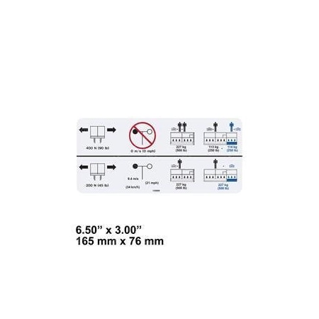 Skyjack REPLACEMENT LABEL- VL- PLATFORM CAP 50025 155899