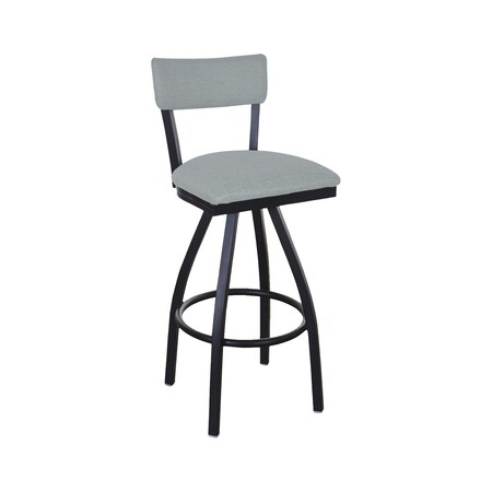 Bfm Seating Bristol Swivel Barstool - Grade 4 Upholstered Seat & Back - Steel Frame - Sand Black Finish 4301SSTT014-SB