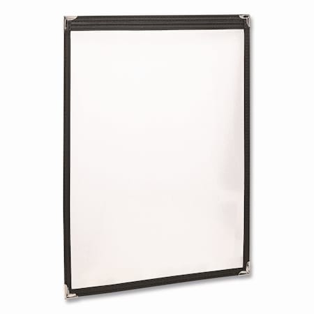 Excello Global Products Menu Holder For 8.5 x 11 Menus, Portrait Orientation, 9.3 x 11.9 Holder, Clear/Black/Gold SPLS-MENU-2-1PK