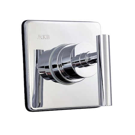 Kingston Brass Single-Handle Three-Way Diverter Valve with Square Trim Kit, Polished Chrome KS3041CML