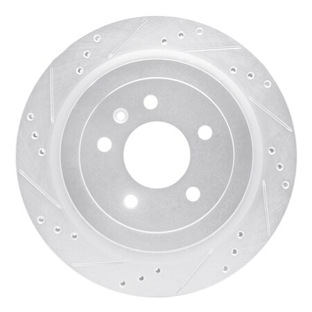Dynamic Friction Co DFC Brake Rotor - Drilled and Slotted - Silver 631-46032L