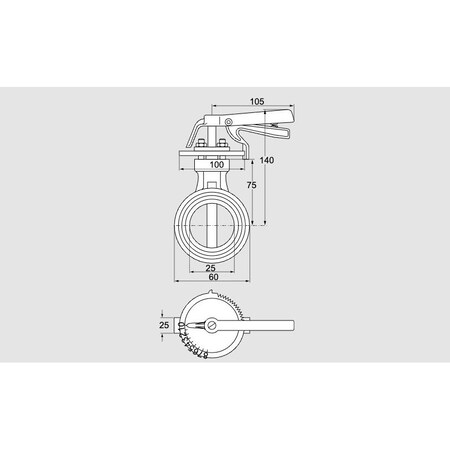 Honeywell Kromschroder VLV, BFLY, AIR AND FLUE GAS, DKR 25Z03H450D KS72701230