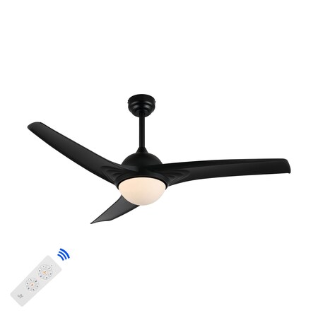 Jonathan Y Sully 52" 1-Light Contemporary Industrial Iron/Plastic Mobile-App/Remote-Controlled 6-Speed Propelle JYL9717A