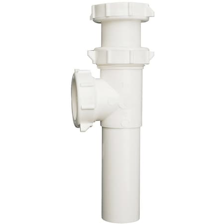 Kenney Mfg Plumb Pak Master End Outlet and Tailpiece, 1-1/2 in, Slip-Joint, Plastic, White PP66-8W