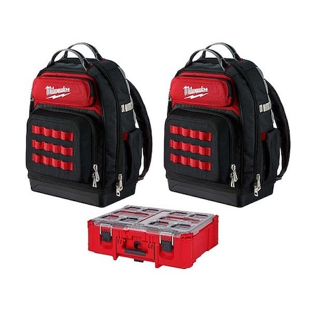 Milwaukee Tool Jobsite Backpack (2) + Deep Organizer 48-22-8201 ,48-22-8201 ,48-22-8432