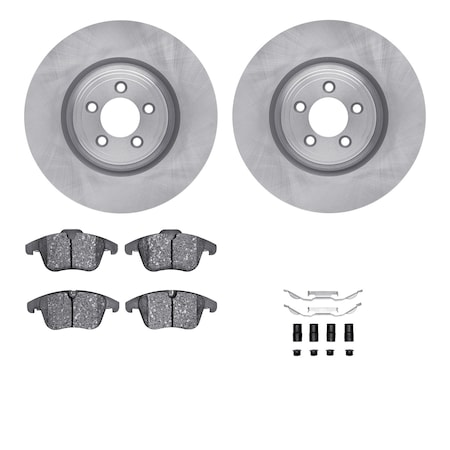 Dynamic Friction Co DFC Rotors with EURO 5000 Ceramic Brake Pads includes Hardware 6612-20066