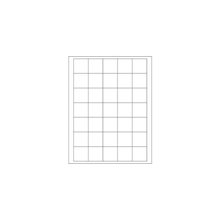 Bubblefast 1 1/2 x 1 1/2'' White Rectangle Laser Labels-35 Labels per Sheet BFLL108