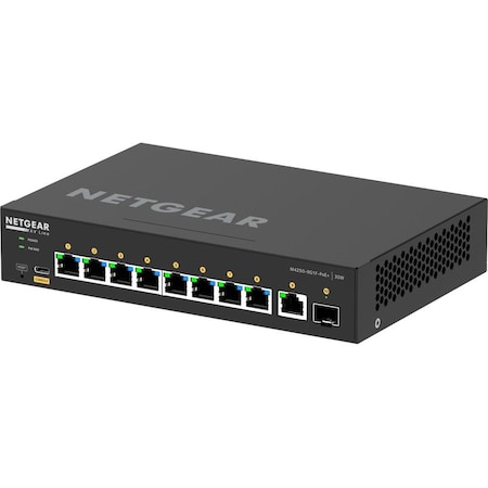 Netgear AV LINE M4250-9G1F-POE+ FULLY MANAGED DESKTOP SWITCH GSM4210PD-100NAS