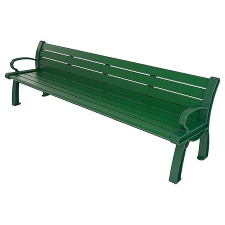 Ultrasite Heritage Outdoor Bench, 96 in L, Green PB 8GREGFHER