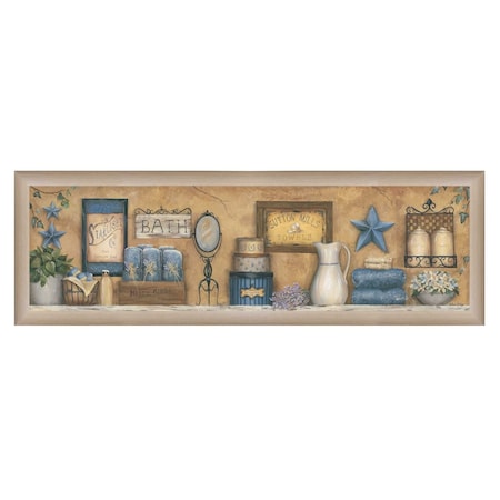 Homeroots Starlight Bath 4 Brown Framed Print Bathroom Wall Art 415812