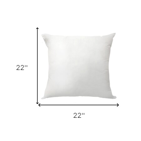 Homeroots 22" White Down Throw Pillow Insert 534268