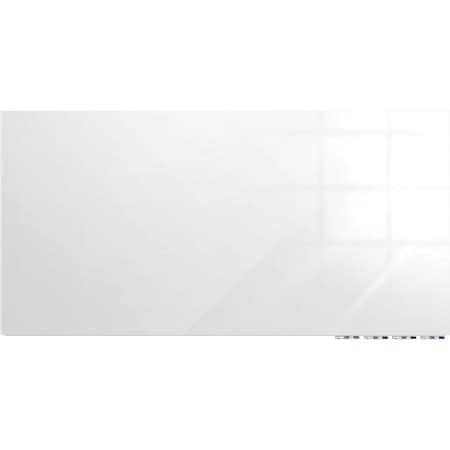 Ghent Dry Erase Board, Glass, 48 in, 72 in, No Frame Frame, White, Gloss ARIASM46WH