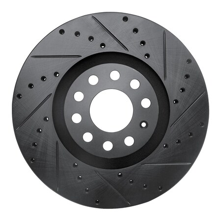 Dynamic Friction Co DFC Brake Rotor - Drilled and Slotted - Black 633-73036R
