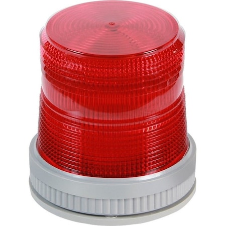 Edwards Signaling Warning Light, Red, LED, 24V DC, 65 FPM, 3 3/4 in Dia., Surface 105XBRMR24D