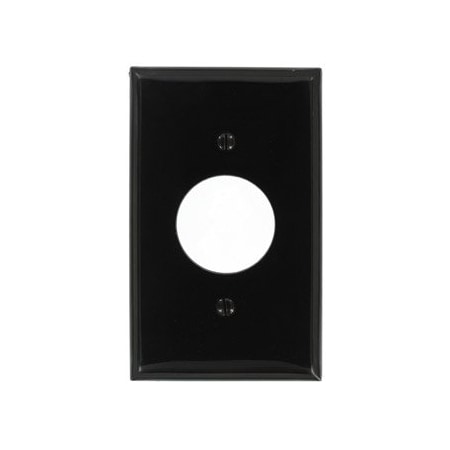 Leviton Receptacle Wallplate, Standard Size, Gang 1, Black 80704-E
