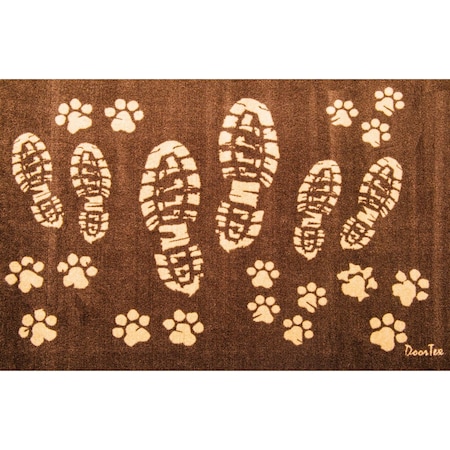 Floortex Door Mat, Nylon Fibres, 0.2 in Thick, Brown, 24 in W x 39 in L FR4WR2439BBR