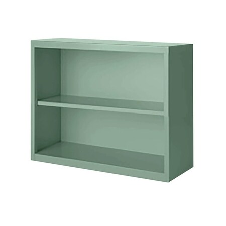 Steel Cabinets Usa Bookcase 30 in H, 36 in W, Pastel Green, 2 Shelves BCA-363018-PT GRN