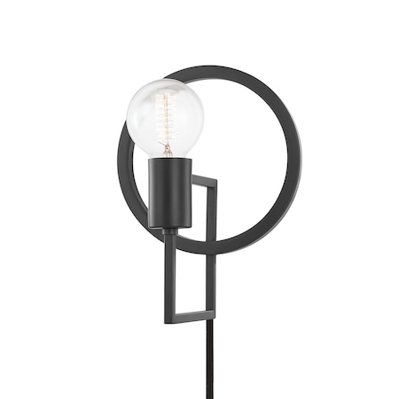 Mitzi Tory 1 Light Plug-In Sconce 20.25 In. Dark Gray HL637201-DKGY
