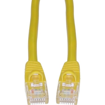 Cable Wholesale Cat6 Yellow Copper Ethernet Patch Cable, Snagless/Molded Boot, POE Compliant, 5 foot 10X8-08105